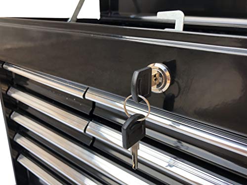 Workington Portable Metal Tool Chest with 9 Drawers, 24" 9-Drawer Tool Chest Cabinet with Ball Bearing Drawer Slides, Steel Tool Storage Box Workington