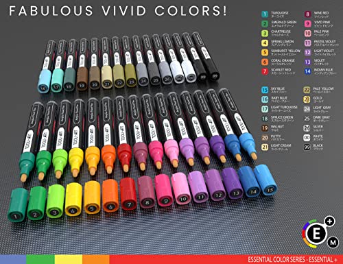 Acrylic Markers, Paint Pens Assorted Vibrant Markers for Rock Painting, Canvas, Glass, Mugs, Wood, Ceramic, Fabric, Metal, Scrapbooking. Non Toxic, TOOLI-ART