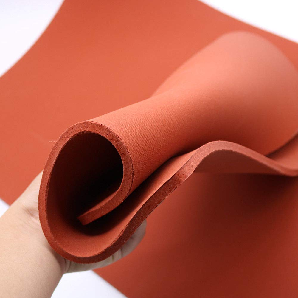 Soply 15" x 15” Thickest (.33") Silicone Heat Press Pad Mat Silicone Pad for Heat Transfer Machine Press Replacement Pad(Red) Soply