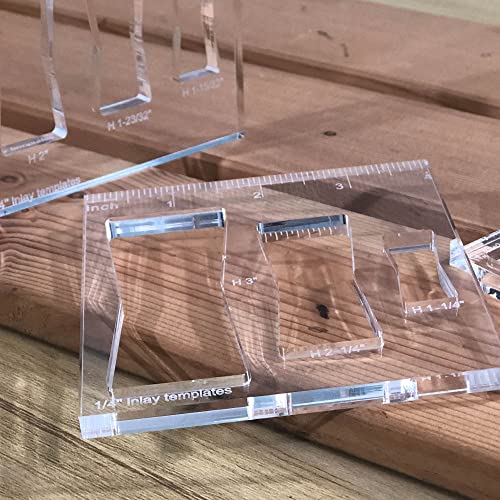 inBovoga 3 Pcs Router Templates for Woodworking, Bowtie Router Template Jig Kit, Butterfly Inlay Template Decorative inBovoga