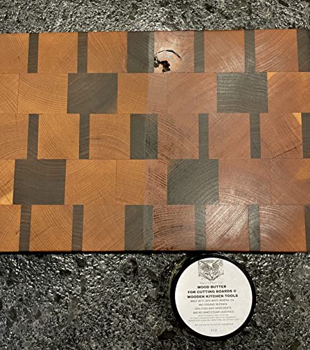 Wood Butter 4 oz Cutting Board Wax Conditioner for Butcher Block and Wooden Kitchen Tools. Macy;s Place Food Grade Protective Mineral Oil and Beeswax Macy's Place