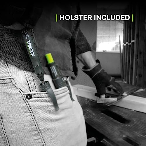Tracer Deep Pencil Marker - Replacement Lead (6 Pack) - Site Holsters - All In One Marking Kit - Built For Construction SD Fire Alarms TRACER