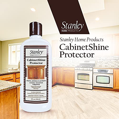STANLEY HOME PRODUCTS CabinetShine Protector - Furniture Cleaner and Polish - Removes Dust Dirt and Grime Restores and Renews Protects Wood Finish STANLEY HOME PRODUCTS