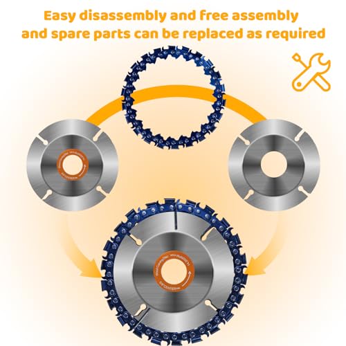 13PCS Wood Carving Disc Set for 4" or 4 1/2" Angle Grinder, Stump Tool Grinder Disc Wheel Attachments for Woodworking, Stump Grinding Tools for Wood Feirenql