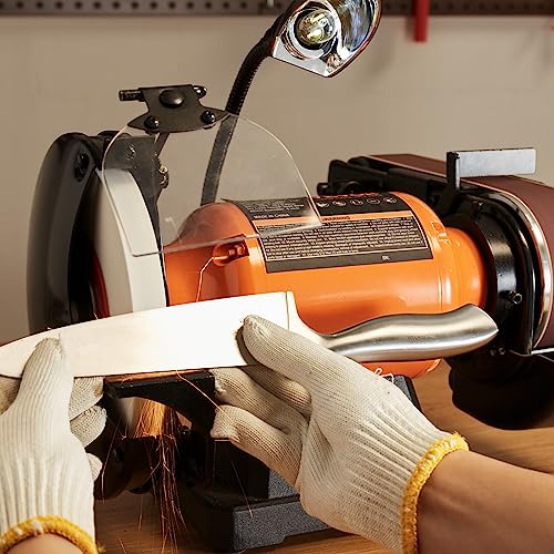 VEVOR 8 Inch Bench Grinder with 2 x28 Inch Belt Sander Combo, Bench Grinder Sander with 2.5A Induction Motor for Metalworking Sharpening Grinding VEVOR