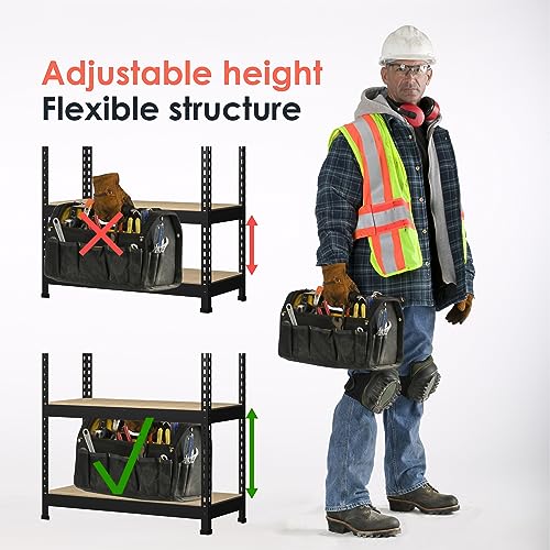 Prilinex Heavy Duty Storage Shelves 48" W x 24" D x 72" H - 2 Packs 5-Tier Adjustable Metal Garage Shelving Unit, Standing Utility Shelf Racks for Prilinex