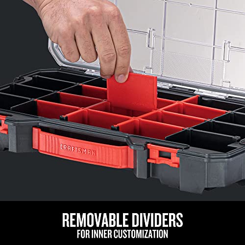 CRAFTSMAN VERSASTACK Storage Organizer, Small Parts Organizer, 20-Compartments, Lid Includes Secure Latch (CMST17828) Craftsman