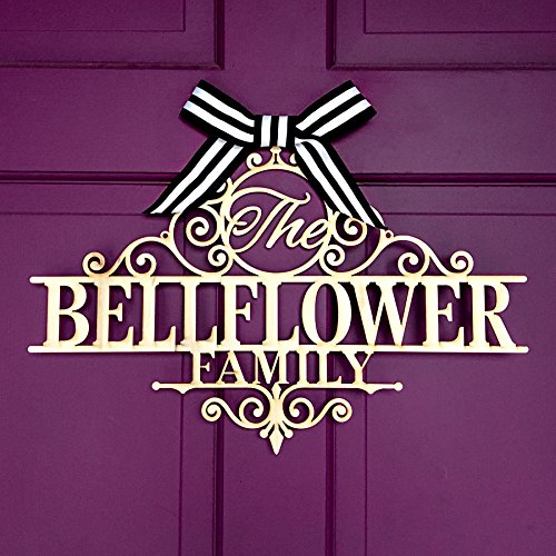 Personalized Hartford Family Name Custom 1/4" Thick Wood Sign Home Décor Wall Art 18" Woodums