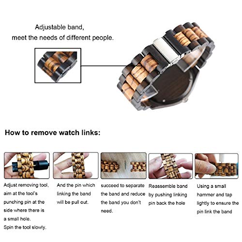 UMIPHIMAT Engraved Wooden Watches for Dad from Daughter - Customized Personalized Wood Watch for Fathers Day Birthday Gifts UMIPHIMAT