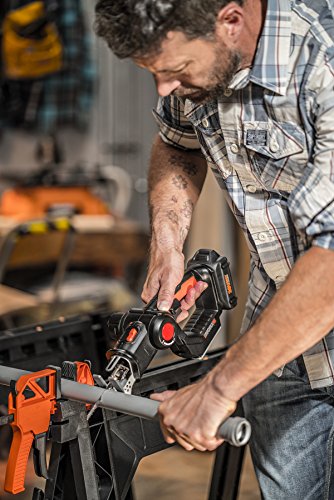 Worx 20V AXIS 2-in-1 Cordless Reciprocating Saw & Jig Saw, Orbital Cutting Reciprocating Saw, Pivoting Head Jigsaw Tool with Tool-Free Blade Change, WORX