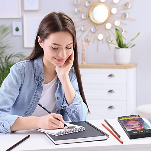 MARTCOLOR Skin Tone Colored Pencils for Portraits and Skintone Artists, 24 Colors Oil Color Pencils for Drawing, Sketching, Adult Coloring, Shading, MARTCOLOR