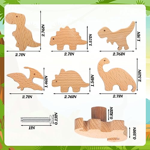 Qunclay Wooden Animal Cabinet Knobs Decorative Wood Dresser Knobs with Screws Dresser Pulls Wood Marine Woodland Animals Knobs Furniture Knobs Qunclay