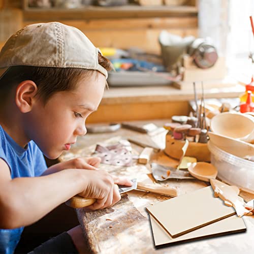 120 Pcs Rectangle Unfinished Wood Pieces 4 x 6 Inch Blank Basswood Sheet Craft Wood Sheets Board Unfinished Wood Rectangles for Crafts Wooden Cutouts AWIZOM