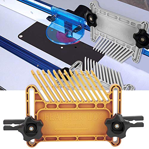 Universal Featherboard Attachment, Dual Stackable Multi-Functional Woodworking Miter Lock System Featherboards, Feather Board for Table Saws Router Thincol
