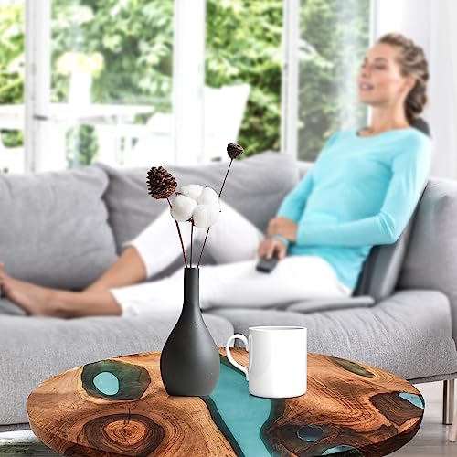 Large Epoxy Resin Molds Round, 24" Resin Molds Silicone,Tray Epoxy Mold Silicone with Wooden Frame for Charcuterie Board, River Resin Coffee Table, Sienson