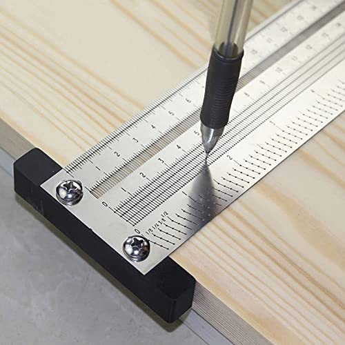 Fafeicy Ultra Precision Marking Ruler, Marking Tool Woodworking Scribing Ruler Woodworking Marking Line Ruler Gauging Tool Engraving Horizontal Lines Fafeicy