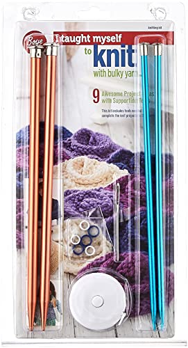 Boye Yarn Knitting for Beginners Kit, 9 Patterns Boye