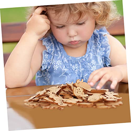 ABOOFAN 1000 Pcs Marine Life Wood Chips Wooden Sea Life Slices Wood Cutouts Ocean Animal Wooden Slices Unfinished Wood Animal Fish Cutouts Seahorse ABOOFAN