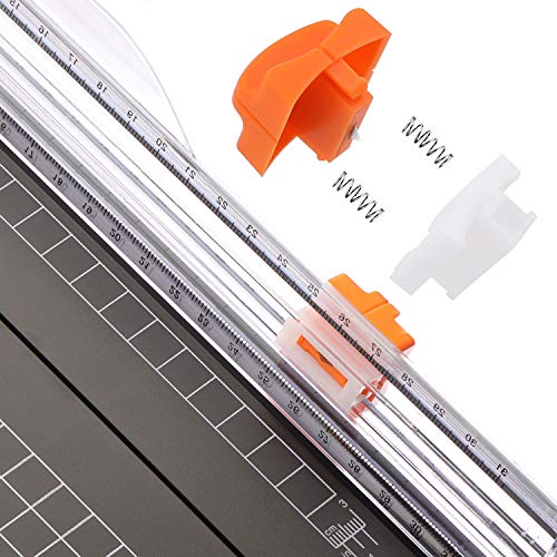 Firbon A4 Paper Cutter 12 Inch Titanium Paper Trimmer Scrapbooking Tool with Automatic Security Safeguard and Side Ruler for Craft Paper, Coupon, Firbon