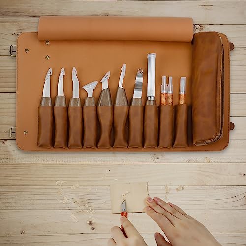 Tekchic Wood Carving Kit Deluxe-Whittling Knife, Wood Carving Knife Set, Wood Whittling Kit for Beginners, Carving Knife Woodworking Wood Carving TEKCHIC