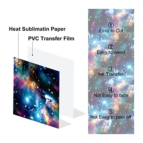 TIFEE Infusible Ink Transfer Sheets 11 Pcs 12" x 10" Galaxy Sublimation Transfer Paper for Cricut Mug DIY T- Shirts Coasters Tote Bags TIFEE