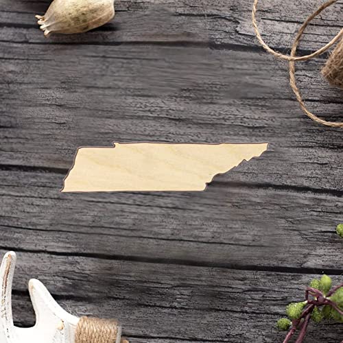 State of Tennessee Wood Craft,Unfinished Wooden Cutout Art,DIY Wood Sign, Inspirational Farmhouse Wall Plaque,Rustic Home Decor for Women Office Arupkeer