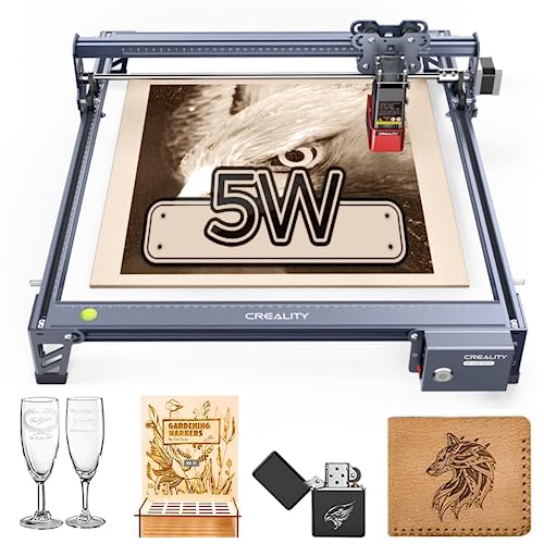 5W Laser Engraver, Official Creality CR-Laser Falcon 72W Engraving & Cutting Machine, Built-in Fan Cutter for Craft Design with Wood, Acrylic, Metal, Creality