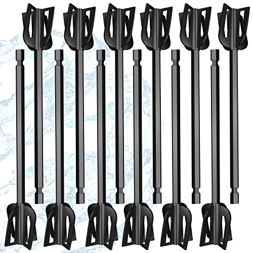 Resin Mixer Epoxy Mixer Paddles - 12 Plastic Pixiss Multipurpose Bidirectional Paint Stirrer for Drill Epoxy & Paint Mixer Drill Attachment - Paint Pixiss