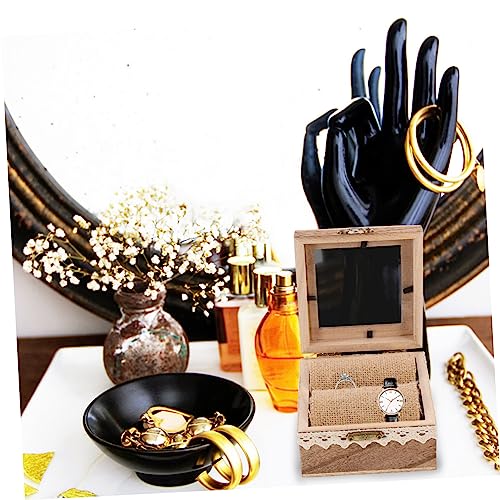 Holibanna 4pcs Box Engagement Ring Box Jewelry Organizer Tray Ring Bearer Holder Wedding Ring Case Ring Storage Holder Ornament Container Ring Bearer Holibanna