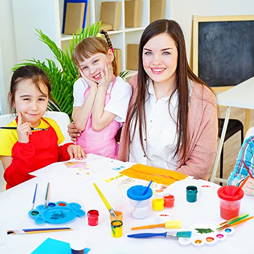 BigOtters Painting Brushes, 45PCS Kids All Purpose Paint Supplies Include Paint Cups with Lids Palette Tray Multi Sizes Paint Brush Set for Kids BigOtters