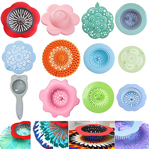 Allazone 7 PCS Acrylic Pouring Strainers Set - Silicone Tools For Paint Art & Design