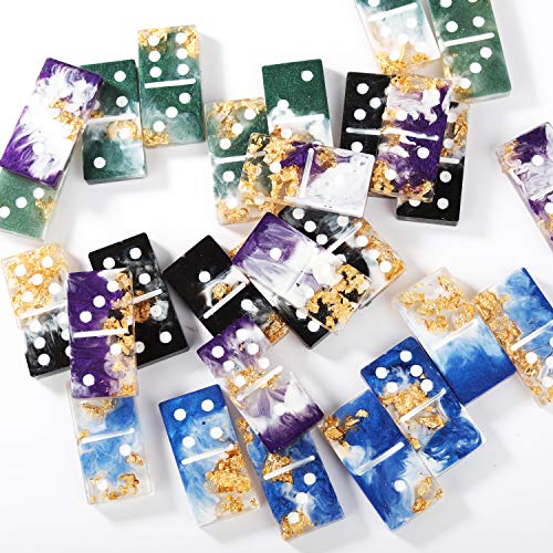 LET'S RESIN Resin Molds, Double 6 Domino Epoxy Mold Standard Size, Glossy Molds for Resin Casting, Silicone Molds for Epoxy Resin, UV Resin,Shiny & LET'S RESIN