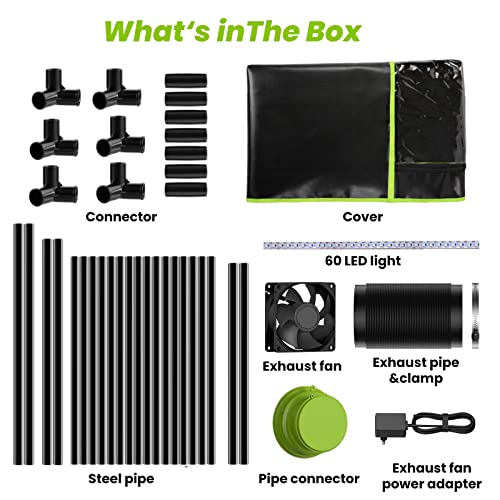 BROVR Laser Engraver Enclosure with Exhaust Fan, Pipe and LED Light, True Fireproof & Dustproof Laser Enclosure for Most Laser Cutter, Insulates BROVR