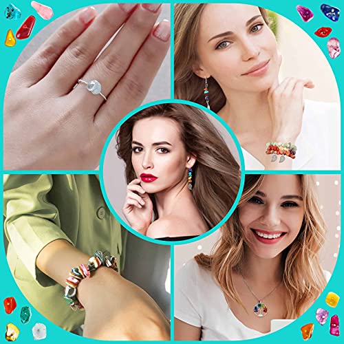 selizo Jewelry Making Kits for Adults Women with 28 Colors Crystal Beads, 1660Pcs Crystal Bead Ring Maker Kit with Jewelry Making Supplies selizo