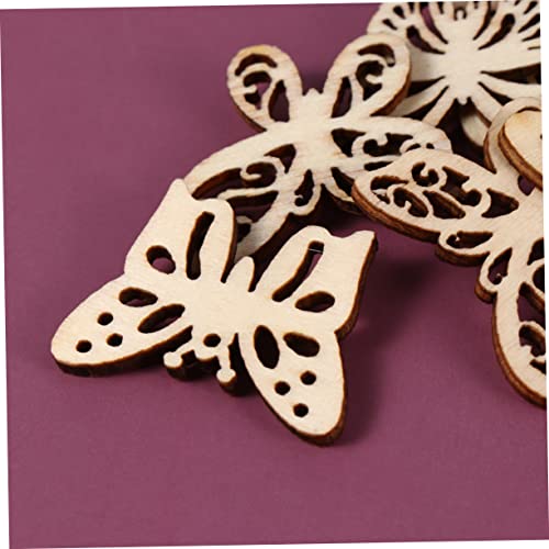ARTIBETTER 100pcs Unfinished Wood Crafts Unfinished Wood Butterfly Rustic Wood Butterfly Wood Butterfly Tags Butterfly Wood Crafts Wood Butterfly ARTIBETTER
