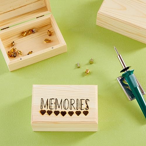 Bright Creations 4 Pack Small Unfinished Wood Boxes for Crafts with Hinged Magnetic Lid (5.5 x 3.5 x 2 In) Bright Creations