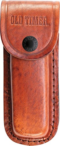 Schrade Old Timer 25OT Folding Hunter 9.3in Traditional Pocket Knife with 2 High Carbon SS Blades, Ergonomic Handle, and Leather Belt Sheath for EDC, Old Timer