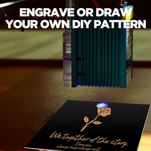 Frddiud Anodized Aluminum Sheet Metal 11.3 x 11.3 x 1/32 Inch Metal Plates Engraving Blanks for CNC Laser Engraving DIY Card, 0.8MM Thin Decorative Frddiud