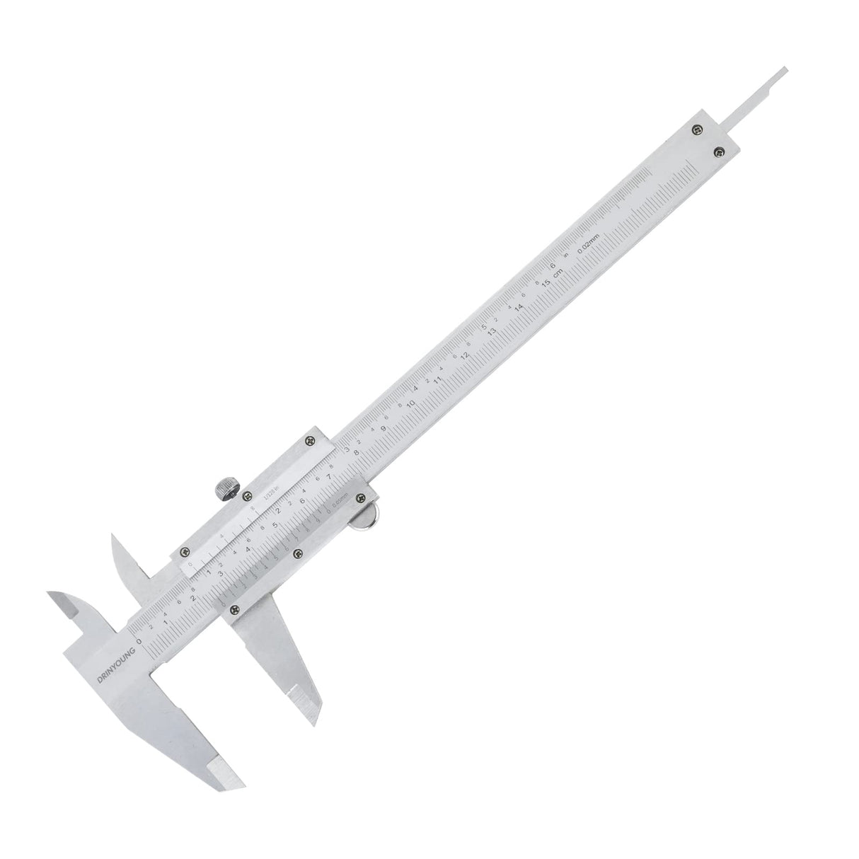 Vernier Caliper Calipers Measuring Tool Micrometer Carbon Steel Inch/Metric 0-6"Range 1/128 Inch Dual Reading Scale Professional High Accuracy Metal DRINYOUNG