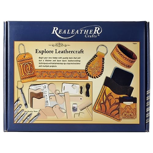 Realeather Explore Leathercraft Kit, Brown Realeather