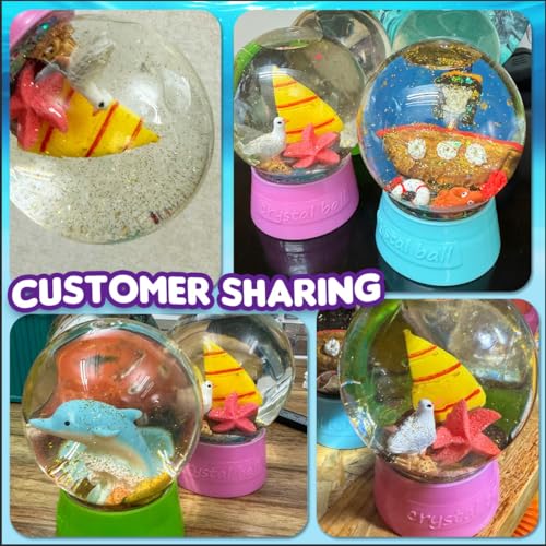 ToyUnited Make Your Own Water Globe - Snow Water Stem Projects DIY Activities Glitters Supplies Perfect Arts and Crafts Clay for Girls Boys Kids Ages ToyUnited