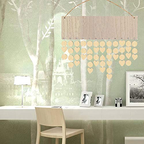 Samanter Blank Birthday Board Wall Hanging Famliy Birthday Reminder Board Wooden Calendar DIY Unfinished Wood Slices Decoration Samanter