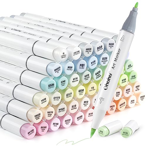Ohuhu Pastel Alcohol Brush Markers - 48 New Pastel Colors - Blossoming –  WoodArtSupply