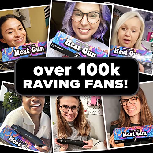 Craft Heat Gun for Crafts 2 Speed Small Heat Gun for Resin 300W Mini Hot Air Art Torch Tool for Polymer Clay Dryer Candle Making Shrink Wrapping HIPPIE CRAFTER