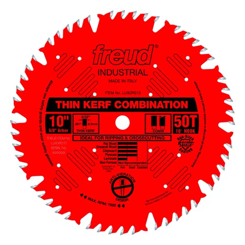 Freud LU83R010: 10" Thin Kerf Combination Blade Freud