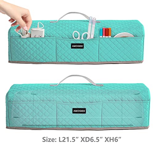 AMOIGEE Padded Dust Cover Compatible with Cricut Maker, Cricut Maker 3, Explore Air 2, Cricut Explore 3 Machine, with Pockets for Cricut Accessories, AMOIGEE