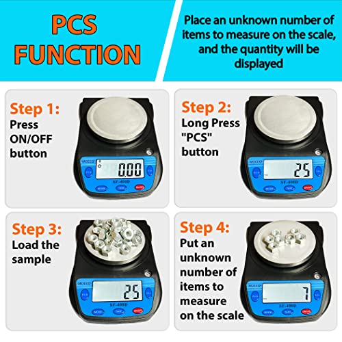 MOCCO 0.01g Accuracy Electronic Lab Scale Scientific Digital Scale Analytical Balance Science Weighting 600g Capacity 7 Units Modes Ounce, Carat, MOCCO