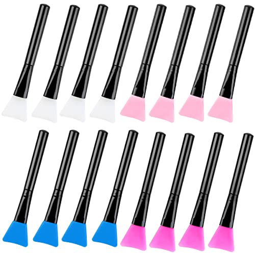 Ainvhh 16 Pcs Silicone Magic Brushes,Reusable Silicone Epoxy Resin Applicator Sticks for DIY Painting Mixing & Spreading to Glitter Tumblers, Acrylic Ainvhh