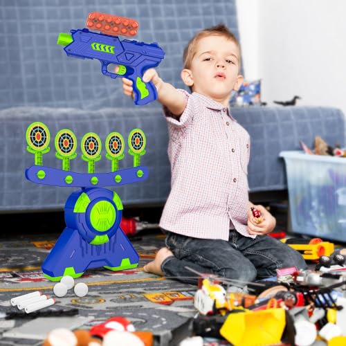 GMAOPHY Shooting Games Toy Gift for Age 5, 6, 7, 8, 9, 10+ Years Old Kids, Glow in The Dark Boy Toy Floating Ball Targets with Foam Dart Toy Blaster, GMAOPHY