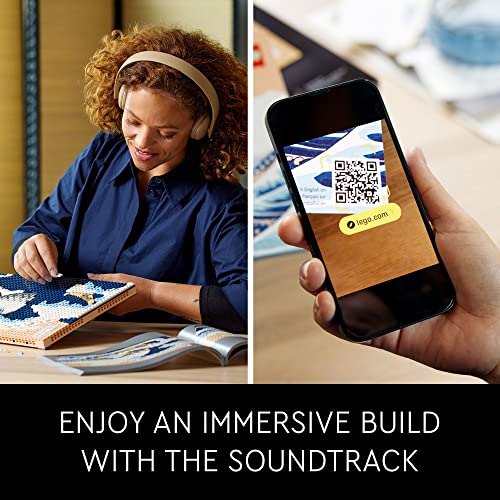 LEGO Art Hokusai – The Great Wave 31208, 3D Japanese Wall Art, Framed Ocean Canvas Picture for Home or Office Décor, Creative DIY Activity, Arts & LEGO